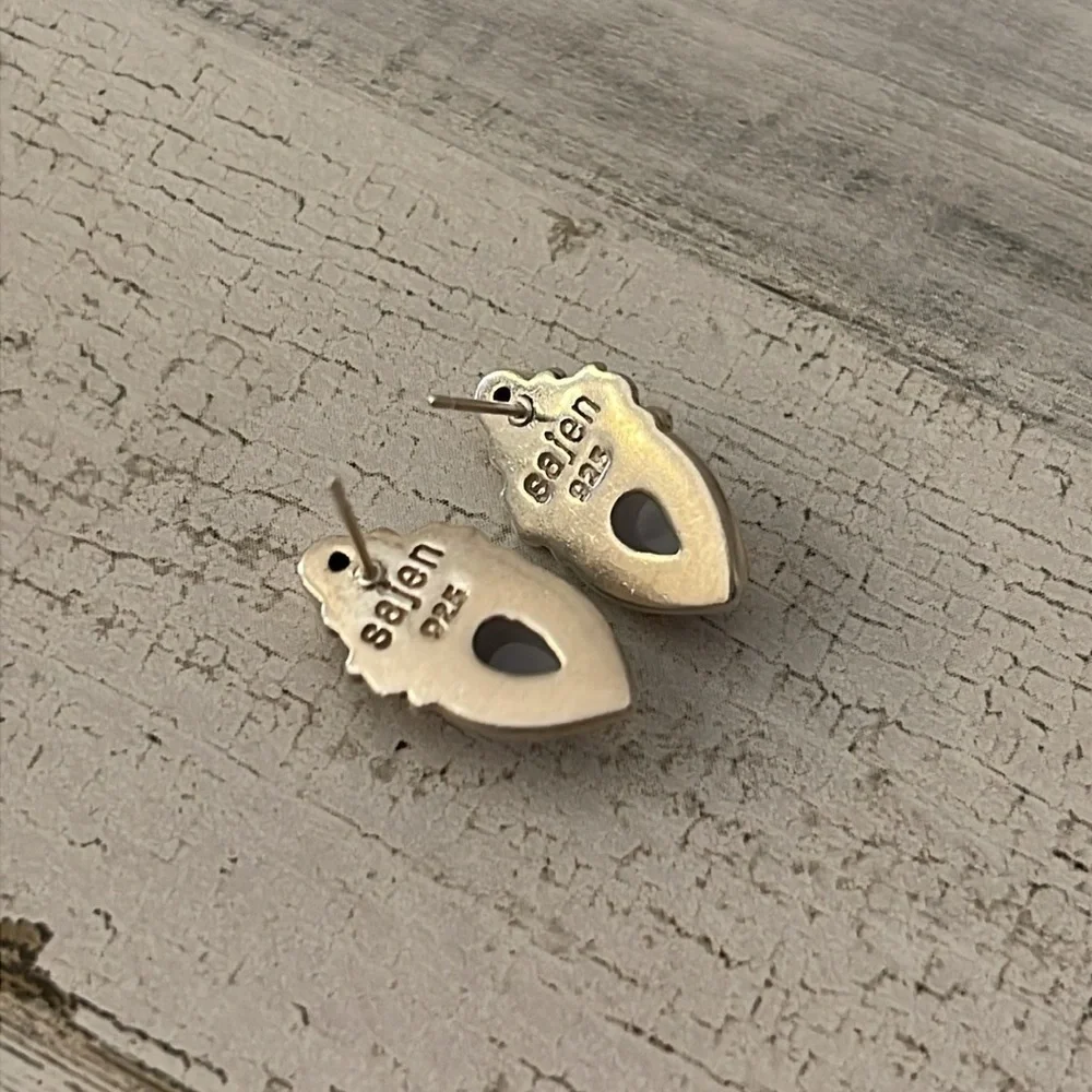 Sajen Sterling Silver Lavender Moonstone Drop Earrings